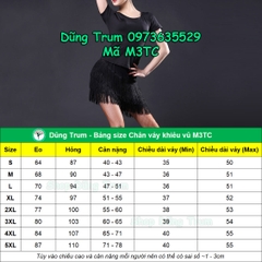 Chân Váy Khiêu Vũ Cao Cấp Tua Rua 3 Tầng Chéo Nhảy Latin Cực Đẹp