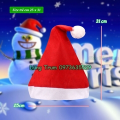 Mũ Noel Vải Nỉ Mỏng