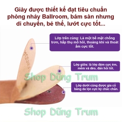 Giày khiêu vũ Dance Sport người lớn, giày nhảy cao gót Latin hiện đại