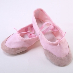 Giày múa bale trẻ em bọc mũi da lộn (Size 23 -> 33)