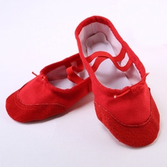 Giày múa bale trẻ em bọc mũi da lộn (Size 23 -> 33)