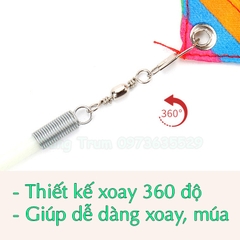 Que ruy băng dài 4m múa thể dục nhịp điệu, que múa lụa duy băng