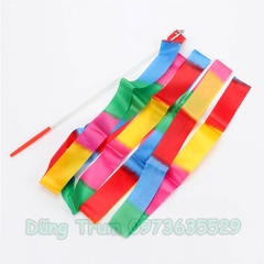 Que ruy băng dài 4m múa thể dục nhịp điệu, que múa lụa duy băng