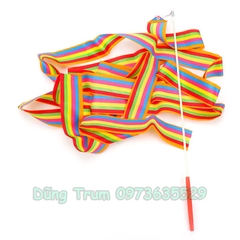 Que ruy băng dài 4m múa thể dục nhịp điệu, que múa lụa duy băng