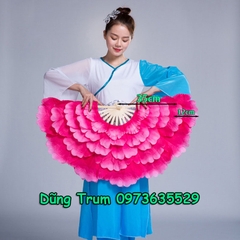 Quạt Múa Mẫu Đơn 5 Tầng Nan Tre Múa Biểu Diễn Siêu Đẹp