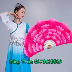 Quạt Múa Mẫu Đơn 5 Tầng Nan Tre Múa Biểu Diễn Siêu Đẹp