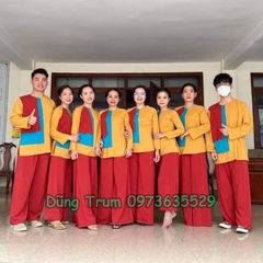 Áo bà ba Combo 10 bộ biểu diễn, bộ quần áo nông dân