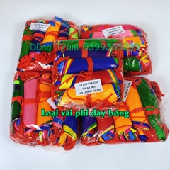 Cờ dây tam giác 10m, cờ đuôi nheo treo trang trí chất liệu vải phi bóng