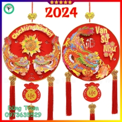 Dải liễn treo Tết Hình Rồng Đại Cát trang trí Tết CHÚC MỪNG NĂM MỚI - VẠN SỰ NHƯ Ý