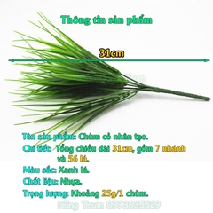 Chùm cỏ nhựa trang trí bình hoa dài 31cm decor nhà cửa văn phòng