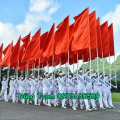 Cờ Hồng Kỳ vải Satanh chịu mưa nắng tốt kích thước chuẩn