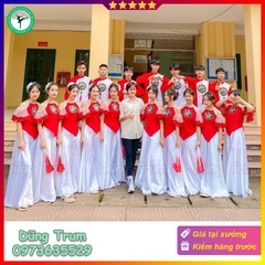 Yếm váy cách điệu biểu diễn trường lớp đoàn nhóm câu lạc bộ