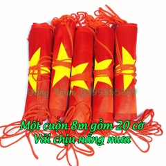 Cờ dây sao cờ đỏ sao vàng treo trang trí vải Satanh chịu năng mưa