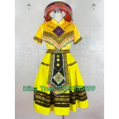 Trang phục dân tộc Mông Mèo chất liệu nhung dâu siêu đẹp