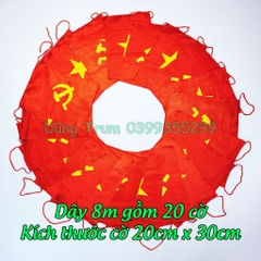 Cờ Dây Sao Đảng vải SaTanh chịu nắng mưa treo trang trí