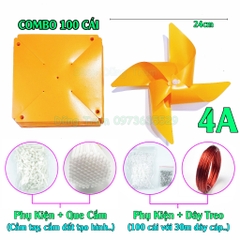 [Sỉ SLL] COMBO 100 Chong Chóng nhựa đủ màu đầy đủ phụ kiện dây treo, que cắm