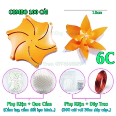 [Sỉ SLL] COMBO 100 Chong Chóng nhựa đủ màu đầy đủ phụ kiện dây treo, que cắm