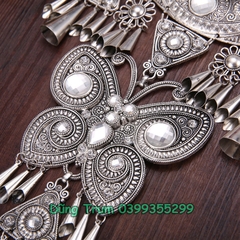 Kiềng cổ dân tộc hầu đồng, vòng cổ dài cổ điển biểu diễn DT009