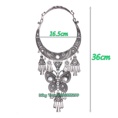 Kiềng cổ dân tộc hầu đồng, vòng cổ dài cổ điển biểu diễn DT009