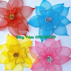 Cài đầu hoa biểu diễn, hoa cài đầu hình sen bền đẹp