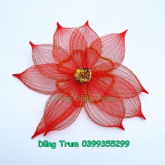 Cài đầu hoa biểu diễn, hoa cài đầu hình sen bền đẹp