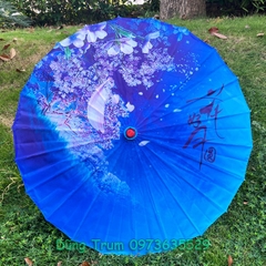 Ô Cổ Trang vải lụa đường kính 82cm họa tiết sắc nét dùng trang trí biểu diễn