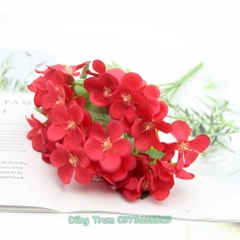Hoa lụa giả, hoa đỗ quyên 35 bông vải lụa lõi thép, chùm hoa vẫy khai giảng decor trang trí