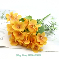 Hoa lụa giả, hoa đỗ quyên 35 bông vải lụa lõi thép, chùm hoa vẫy khai giảng decor trang trí