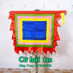 Cờ ngũ sắc, cờ thần cờ hội vải Satanh chịu nắng mưa tốt đầy đủ kích thước