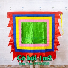 Cờ ngũ sắc, cờ thần cờ hội vải Satanh chịu nắng mưa tốt đầy đủ kích thước