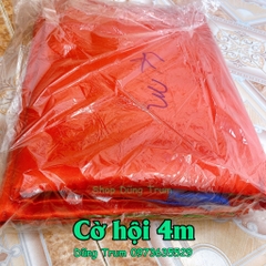 Cờ Thần 4m x 4m Cờ Hội Ngũ Sắc chất liệu SaTanh chịu nắng mưa