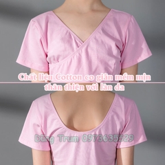 Áo Bale múa khiêu vũ trẻ em chất Cotton co giãn thấm hút mồ hôi