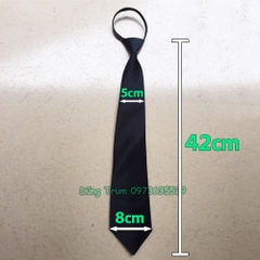 Cà Vạt Thắt Sẵn 8*42cm Điều Chỉnh Dễ Dàng, Cà Vạt Học Sinh Đồng Phục