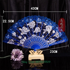 Quạt Cổ Trang Hoa, Quạt Ren Hoạt Tiết Hoa Đủ Màu Sắc DT384