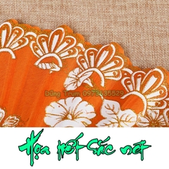 Quạt cổ trang Hồ Điệp Uyên Ương họa tiết sắc nét nan nhựa bền đẹp DT387