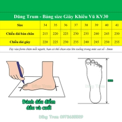 Giày khiêu vũ nữ 3cm vải Oxford êm ái đế cao su chống trơn trượt KV30
