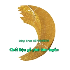 Đạo cụ Trăng vàng biểu diễn chất liệu gỗ phủ kim tuyến nhũ vàng