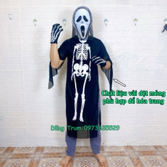 Bộ áo xương hóa trang Halloween ma quỷ đủ size phụ kiện đạt hiệu ứng hóa trang cao