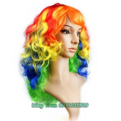 Tóc giả xoăn dài hóa trang lễ hội vui chơi chụp ảnh đủ các màu