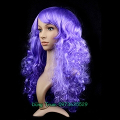 Tóc giả xoăn dài hóa trang lễ hội vui chơi chụp ảnh đủ các màu