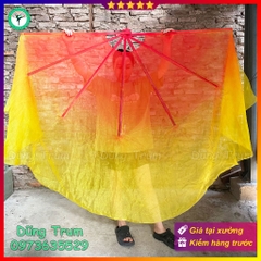 Quạt múa đại tua rộng cỡ lớn nan 80cm tua 60cm vải von kính mềm mại siêu đẹp