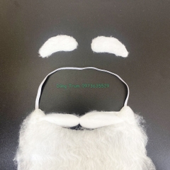 Bộ râu Ông Già Noel và bộ lông mày hóa trang Ông Già Noel Giáng Sinh 2024