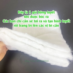 Bông tuyết giả trang trí Cây thông Noel chất liệu bông mềm mại