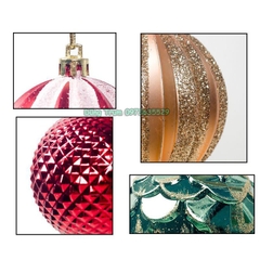 Set Châu trang trí Noel 12 quả đường kính 6cm Decor Giáng Sinh siêu đẹp