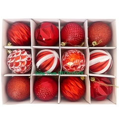 Set Châu trang trí Noel 12 quả đường kính 6cm Decor Giáng Sinh siêu đẹp