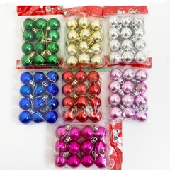 Set 12 quả Châu trang trí Noel đường kính 3cm đủ màu sắc Decor siêu xinh