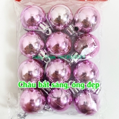 Set 12 quả Châu trang trí Noel đường kính 3cm đủ màu sắc Decor siêu xinh