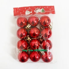 Set 12 quả Châu trang trí Noel đường kính 3cm đủ màu sắc Decor siêu xinh