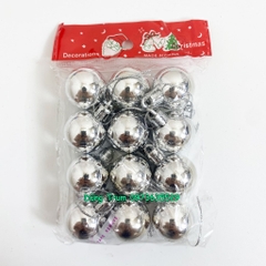 Set 12 quả Châu trang trí Noel đường kính 3cm đủ màu sắc Decor siêu xinh