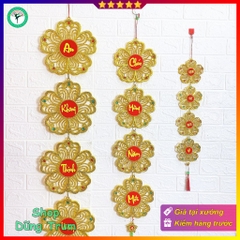 Dây liễng hoa mai vàng trang trí Tết chữ Chúc Mừng Năm Mới - An Khang Thịnh Vượng - Vạn Sự Như Ý